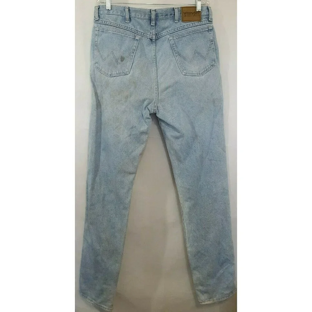 Thrashed Destroyed Faded Wrangler Jeans Size 36 x 38 Trashed Holes Stained - Picture 9 of 10